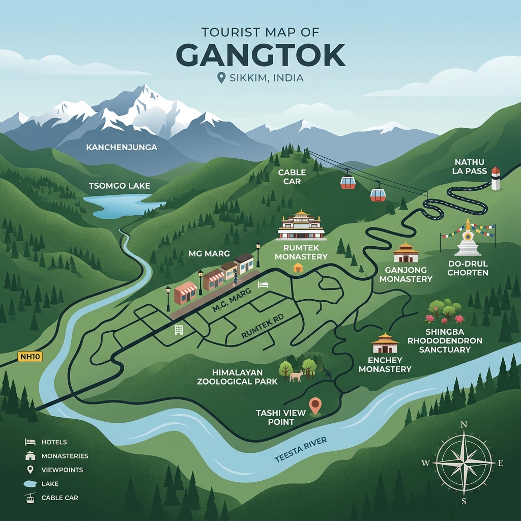 Gangtok Map - gangtok.city